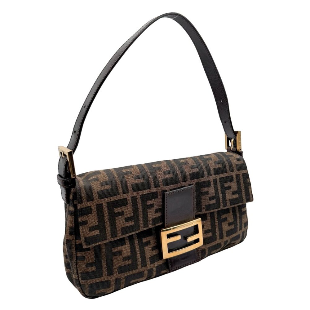 •SOLD•Vintage FENDI Zucca Baguette with Rare Gold Hardware - Picture 3 of 11